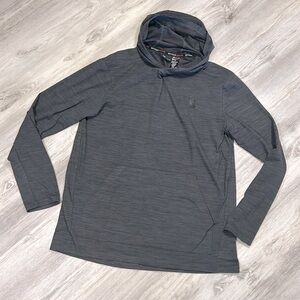 Men’s Spyder Active Moisture Wicking Long Sleeve Pullover Hoodie Proweb Pockets